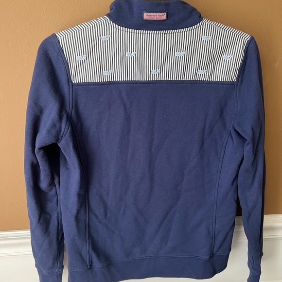 Vineyard Vines Classic Whale Embroidered Shep Shirt Deep Bay Sweater Size M - Picture 5 of 8